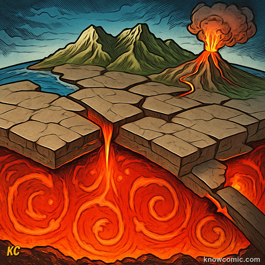 Plate tectonics diagram