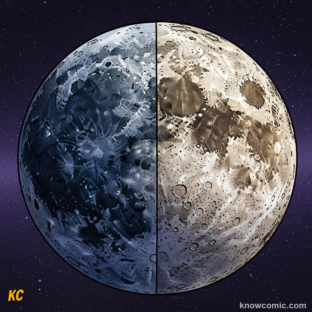 Tidally locked Moon always showing the same near face to Earth