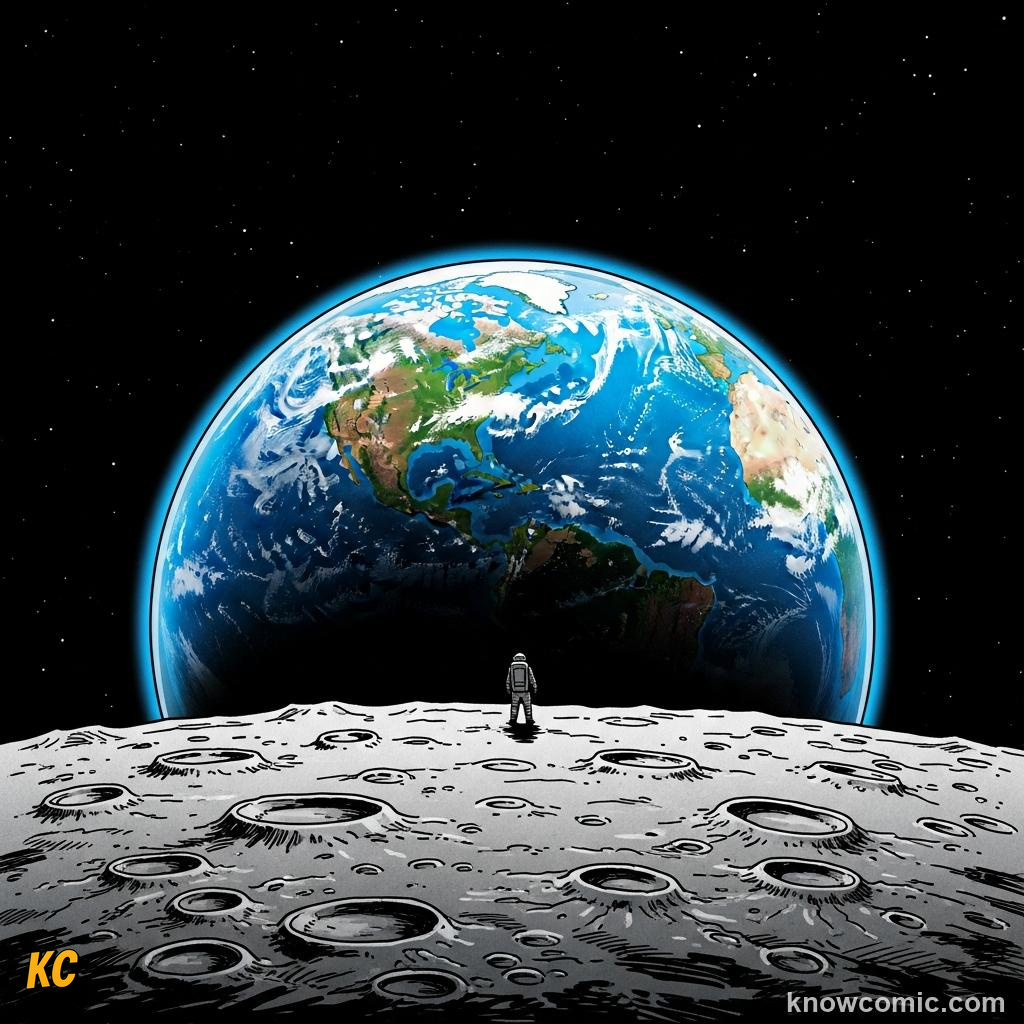 Libration slight wobble of Moon revealing small edges of far side