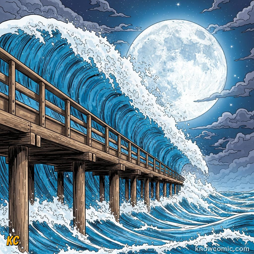 Spring tides with Sun and Moon aligned creating maximum tidal range