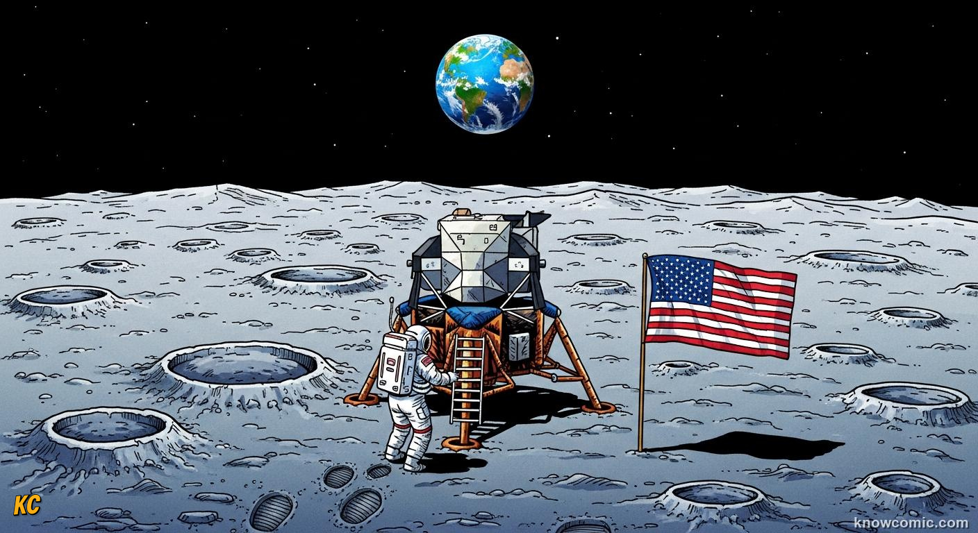 Apollo astronauts walking on the Moon during 1969 to 1972 missions