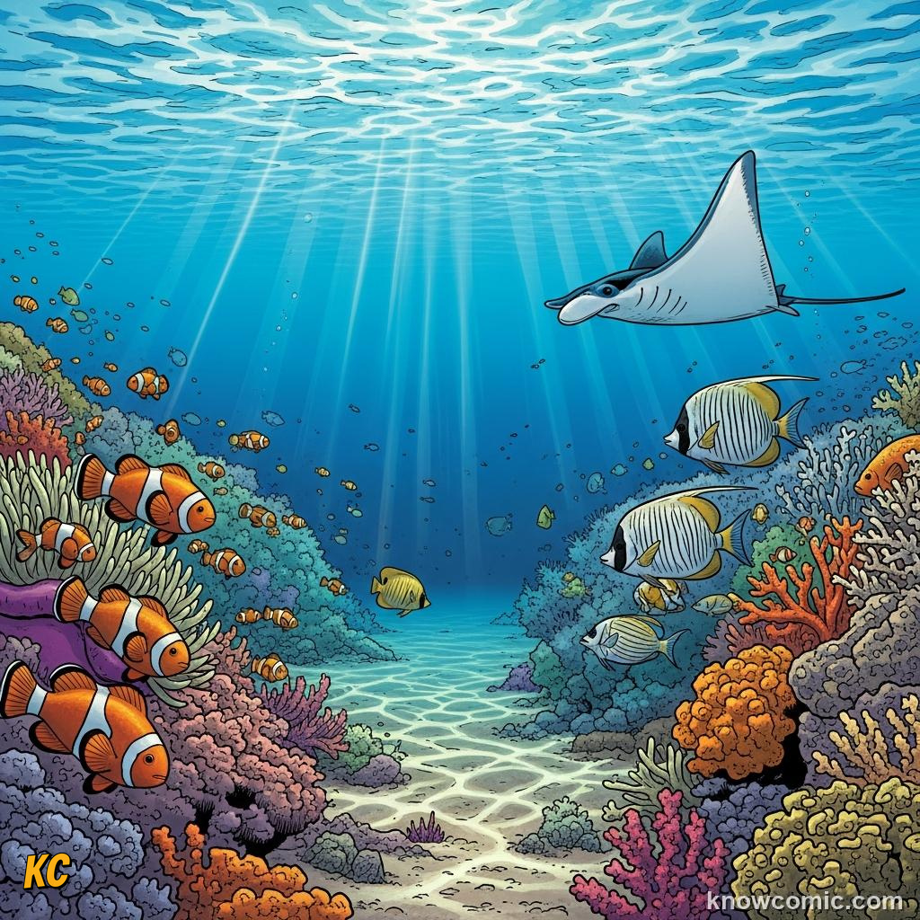 Continental shelf shallow sunlit zone serving as coral reef nursery habitat