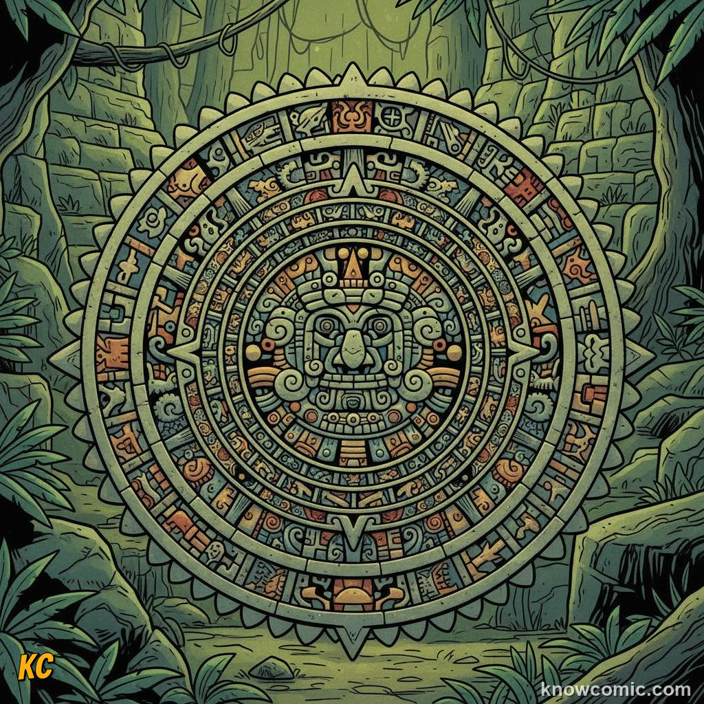 Long Count calendar glyphs showing how the Maya tracked thousands of years