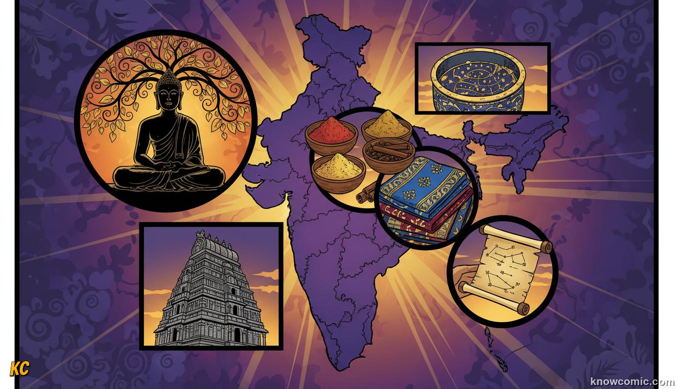 Ancient Indian ideas, yoga, zero, and the Vedas, spreading across the modern world