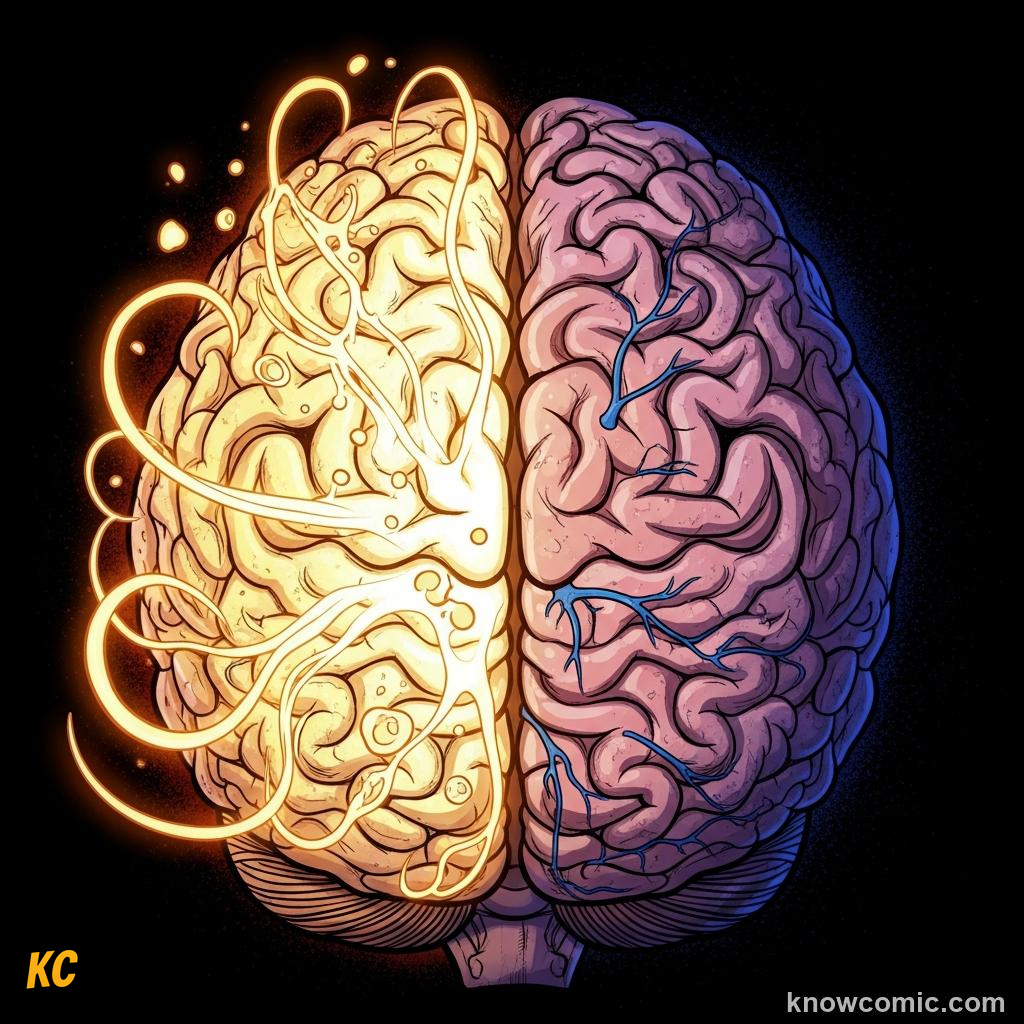 The cerebrum: largest brain region controlling thought, memory, and the five senses
