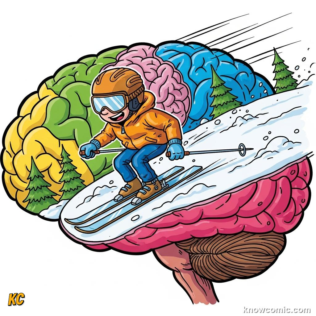The cerebellum at the back of the brain controlling balance and coordination