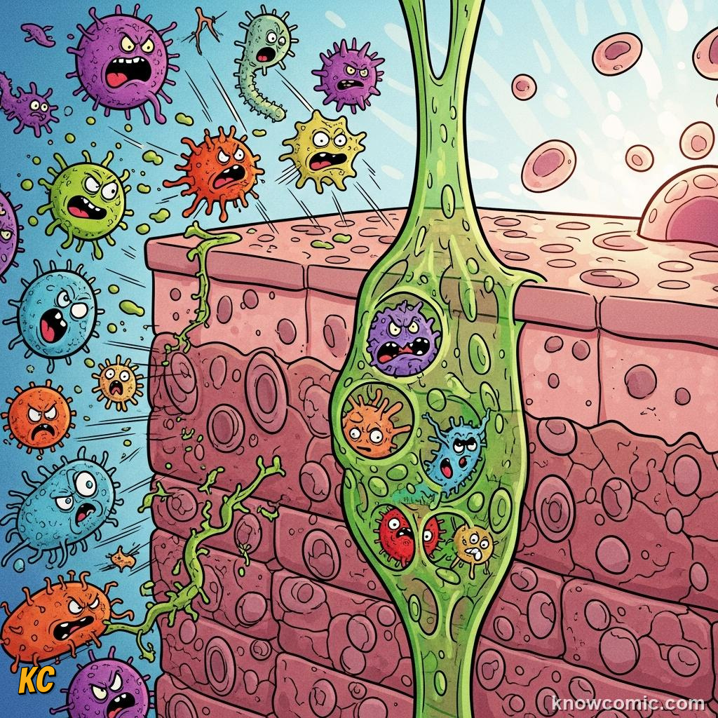 Skin and mucus membranes as the body's first line of defence against pathogens