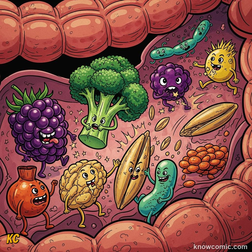 Gut microbiome: trillions of beneficial bacteria living in the large intestine