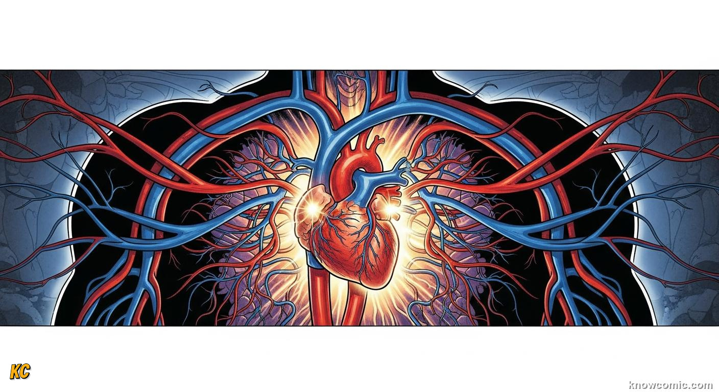 The heart pumping with a lub-dub rhythm 100,000 times every day without stopping