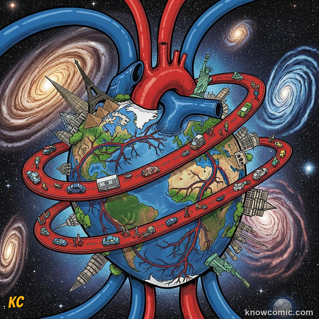 Miles of blood vessels stretching long enough to wrap around Earth twice