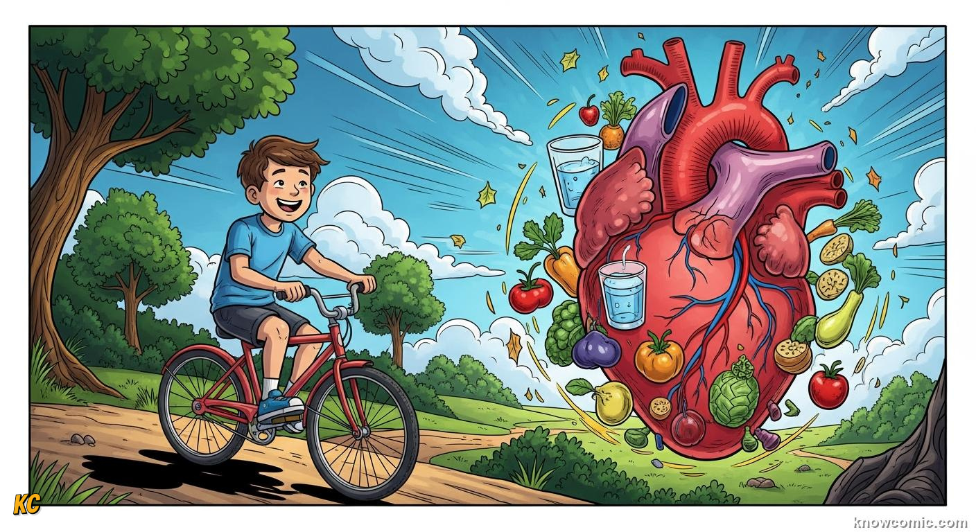 Exercise and healthy lifestyle strengthening the heart muscle for easy beats