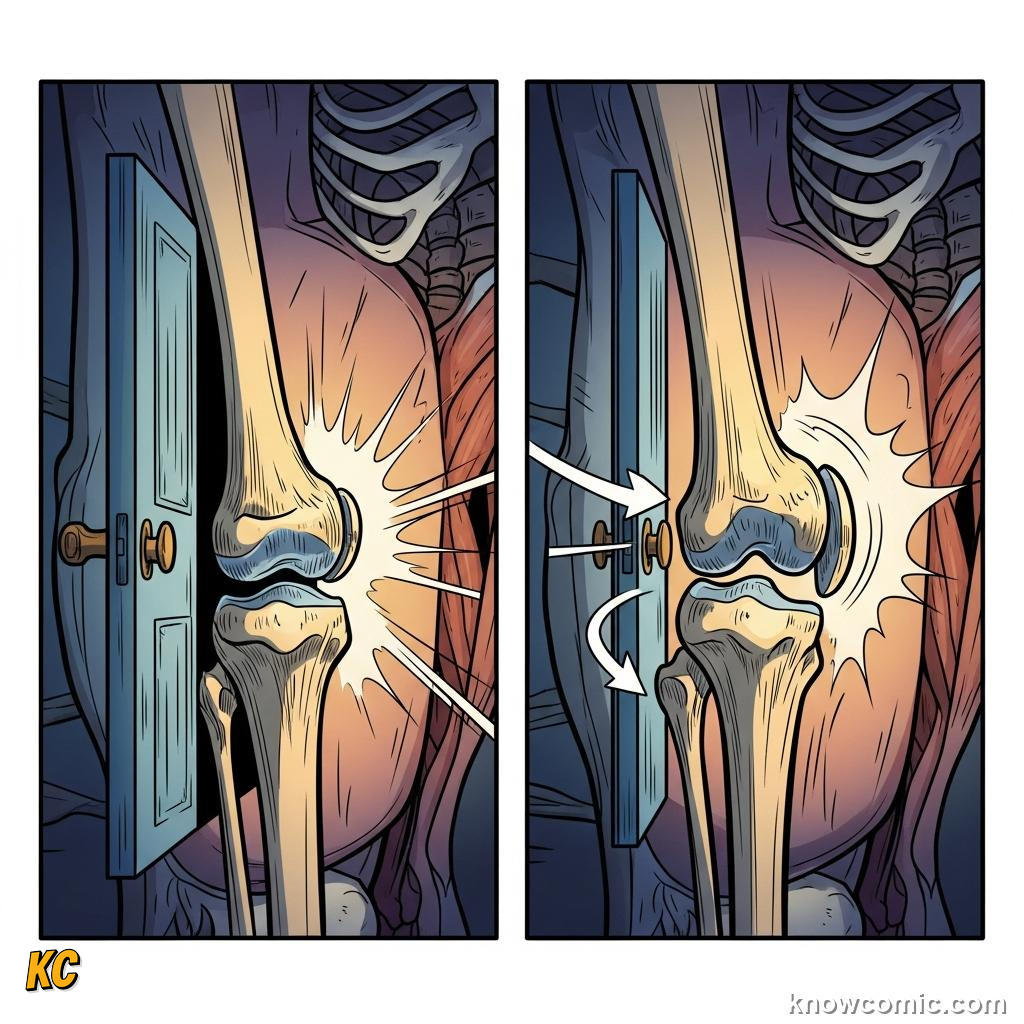 Hinge joint like the knee bending in one direction like a door hinge
