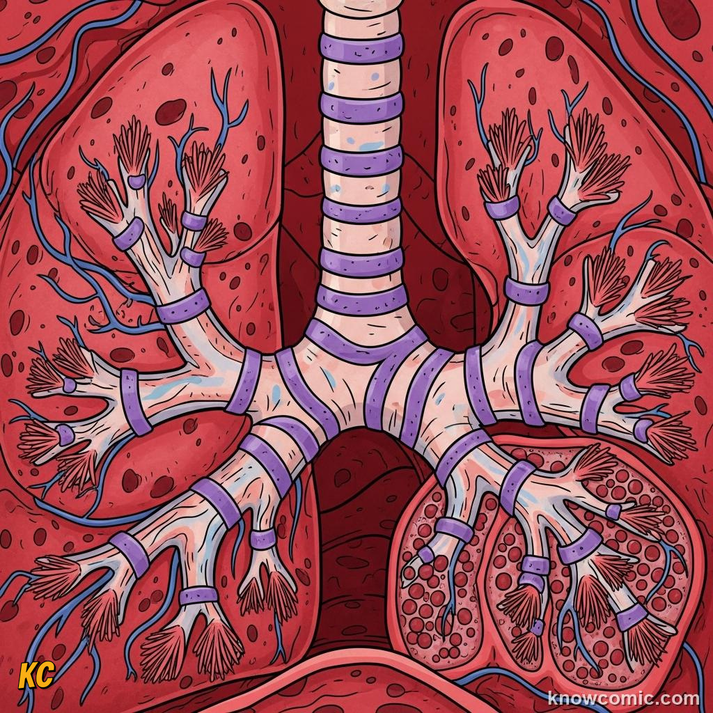 Bronchioles: the fine tips of the airway tree leading to alveoli sacs