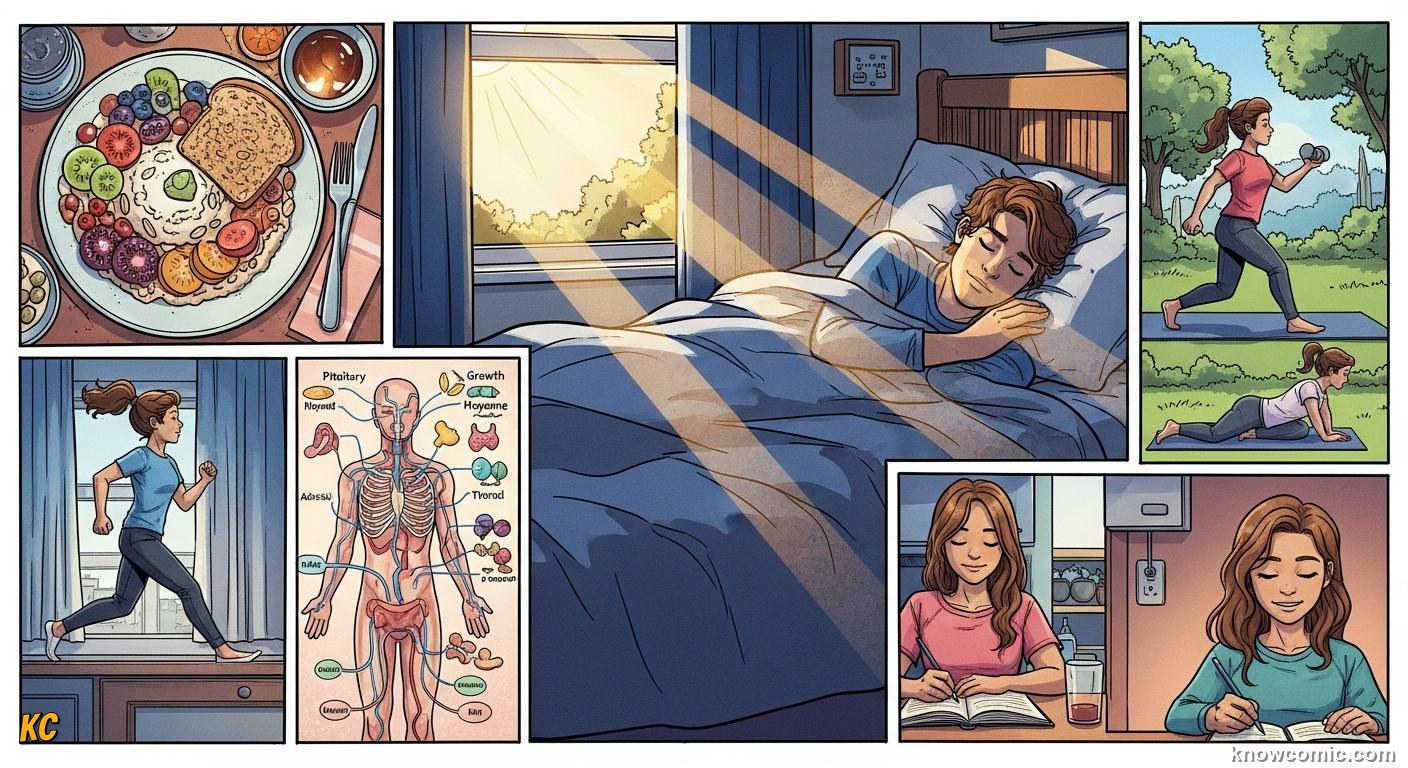 Regular routines, sleep, and nutrition keeping hormones in healthy balance