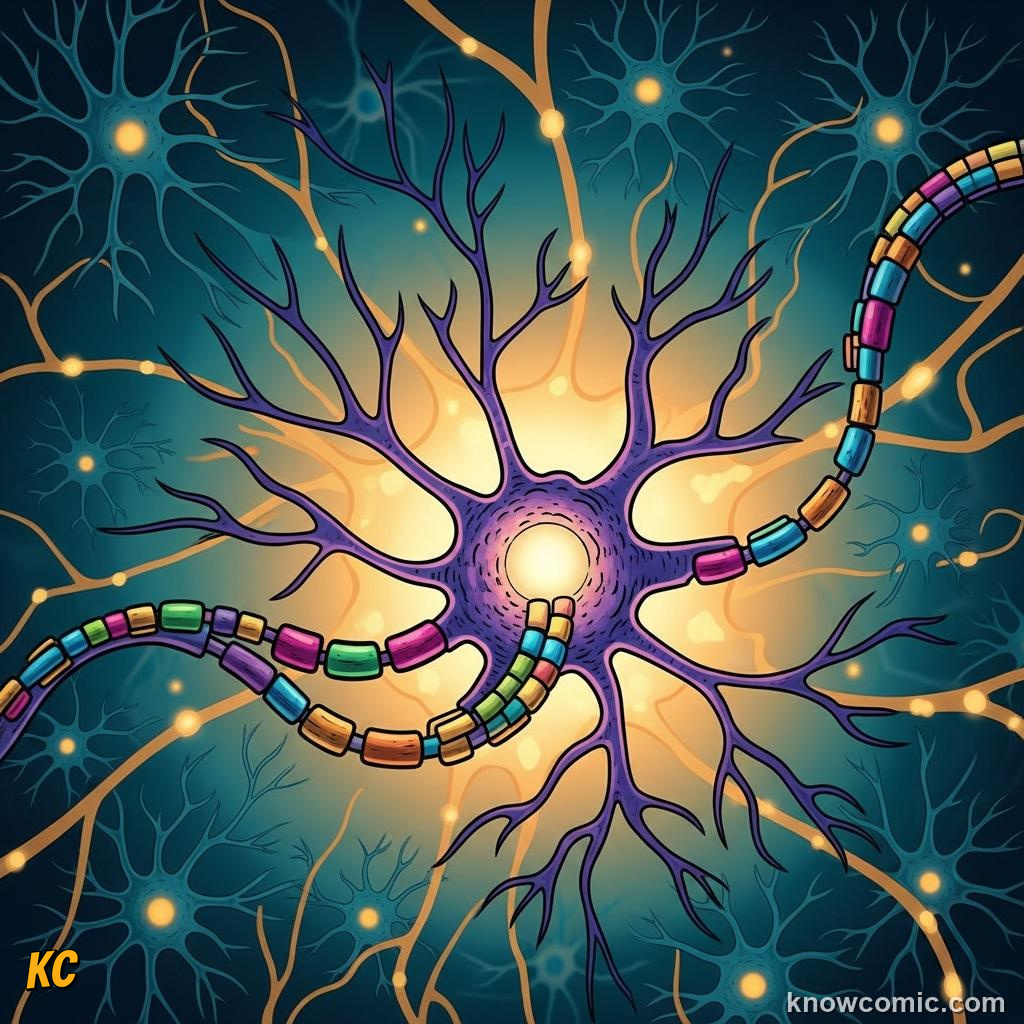 Neurons firing electrical signals across synapses at incredible speed