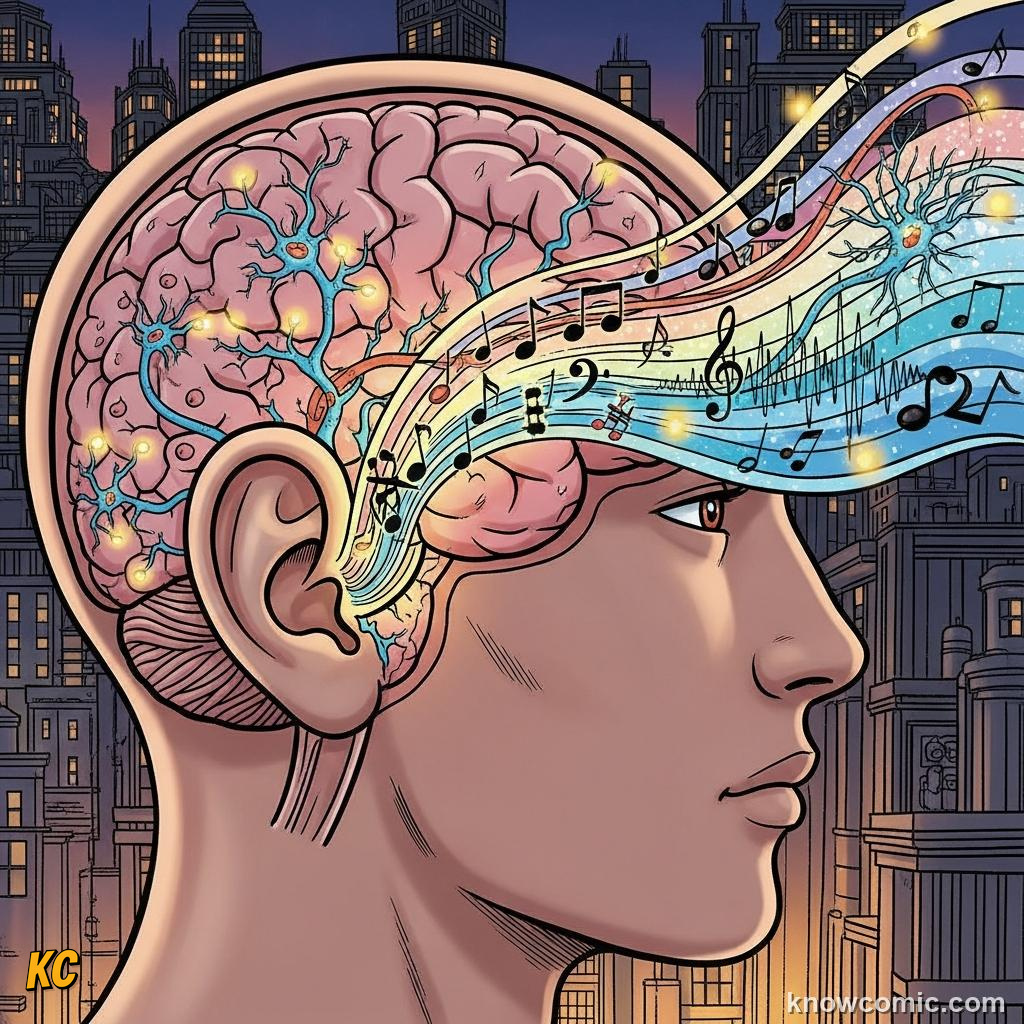 Temporal lobe handling hearing, language comprehension, and long-term memory