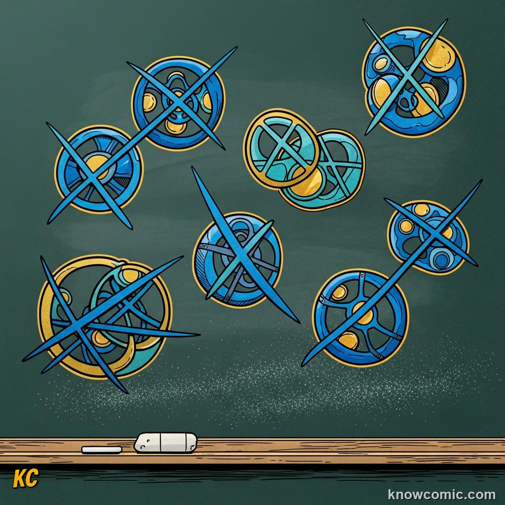 Chalkboard showing that pi cannot be expressed as an exact simple fraction