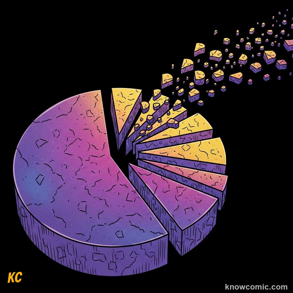 Zeno slicing a running distance in half repeatedly to show an infinite series converging