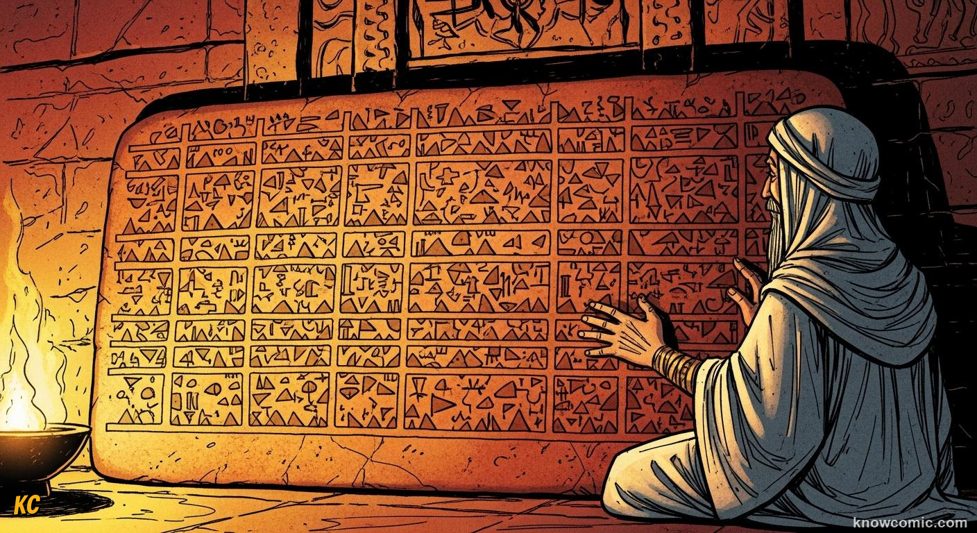 Mesopotamian scribes using clay tablets to record place value numbers