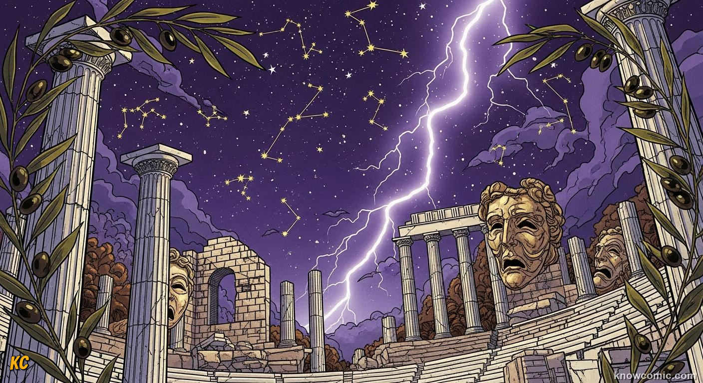 Myth patterns showing lessons of heroism, hubris, and fate