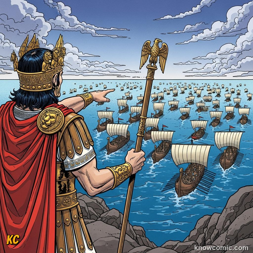 Agamemnon the high king of Mycenae preparing to lead the fleet