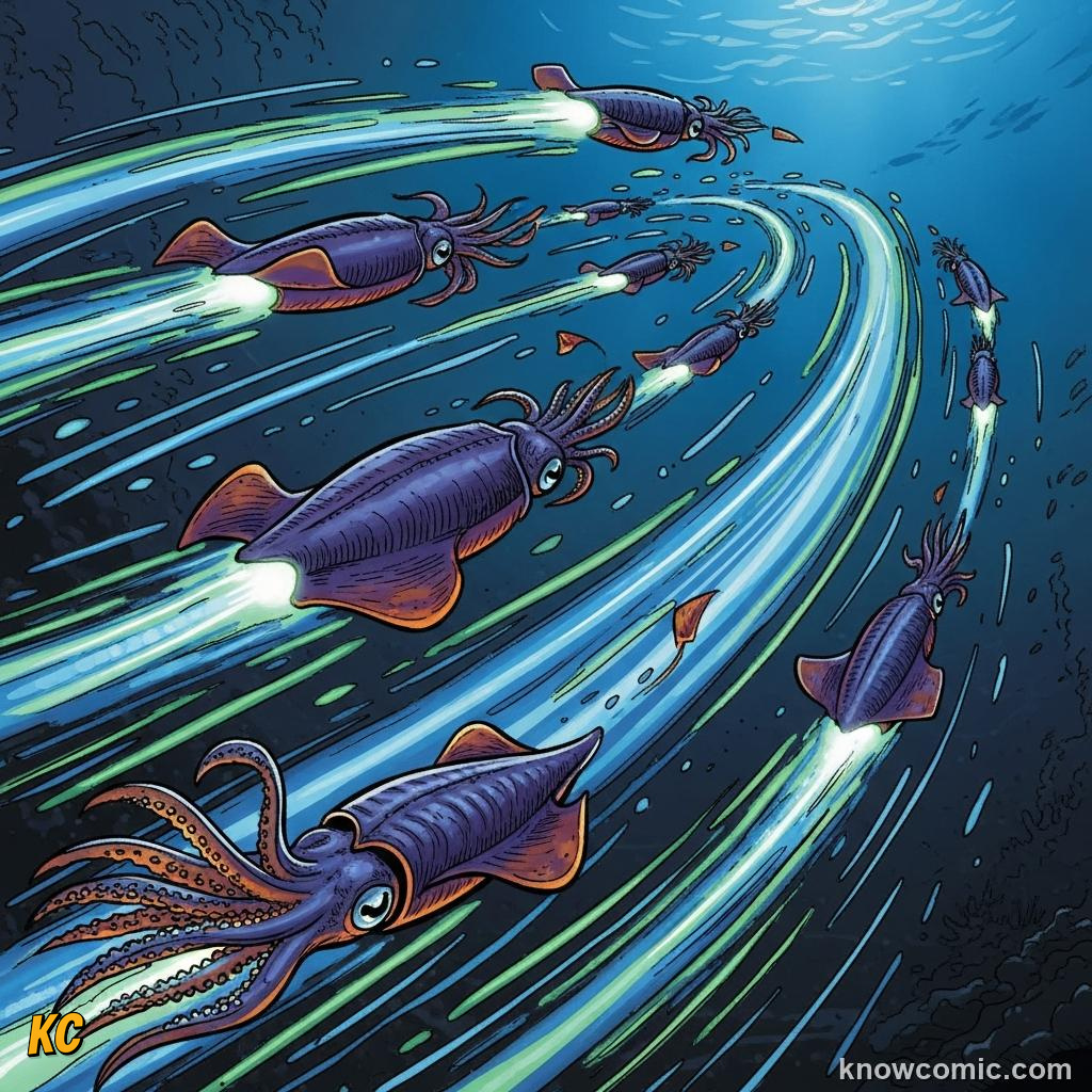 Blue-green light rays penetrating deep water while red wavelengths are absorbed near surface