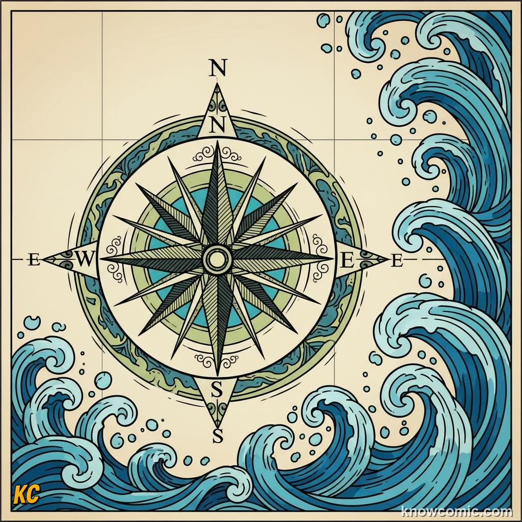 Map tracing the Gulf Stream path from the Caribbean northeast across the Atlantic