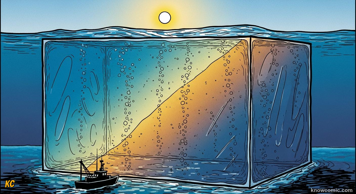 The ocean acting as a giant planetary buffer absorbing heat and carbon dioxide from above