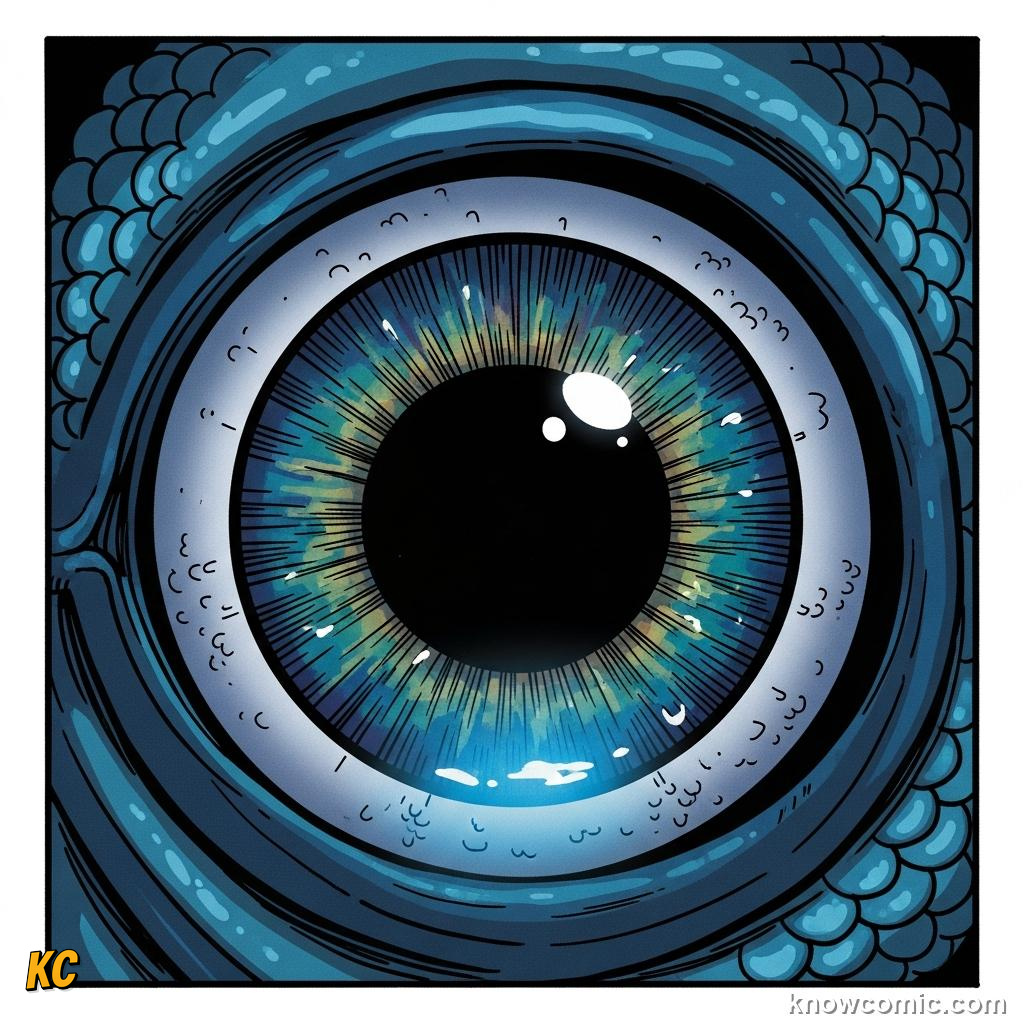 A deep-sea fish with huge tubular upward-looking eyes gathering every photon of light