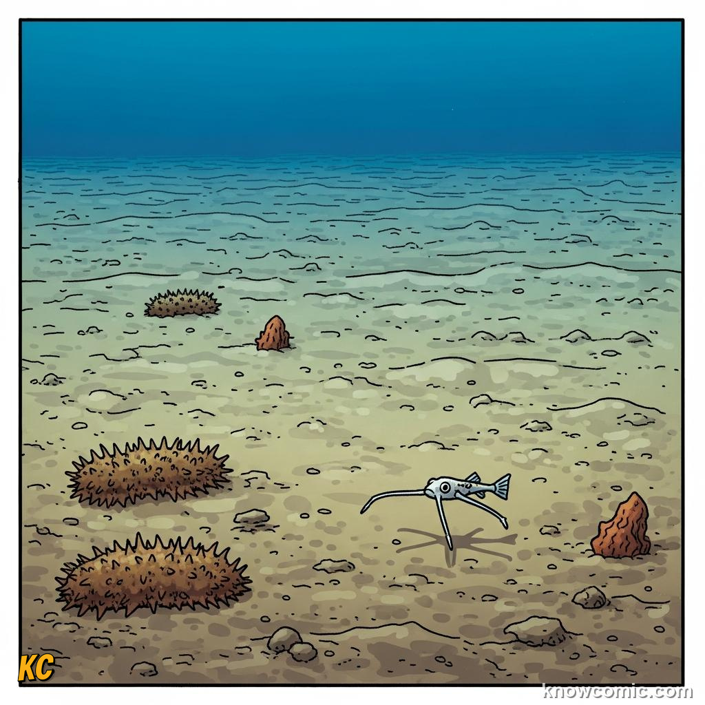 Fine sediment draping the abyssal plains with a rare whale fall feeding surrounding creatures