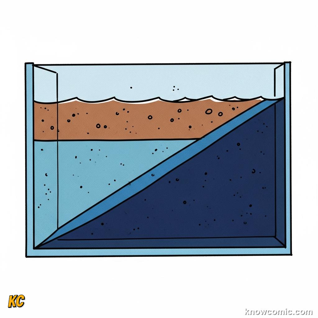 Sharp halocline with less dense fresh water riding above saltier denser ocean water