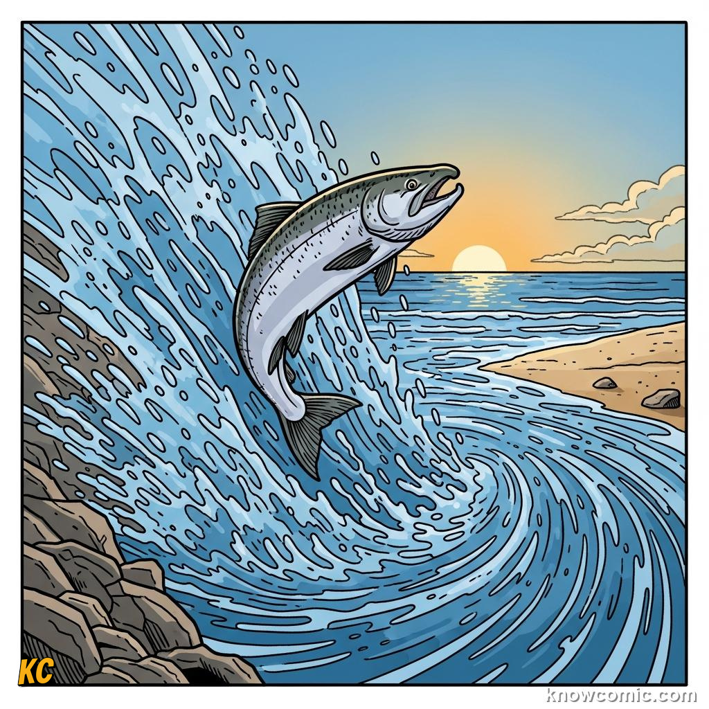 Salmon switching their internal salt-pumping organs to survive the move to seawater