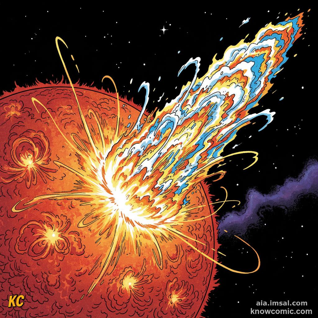 Coronal mass ejection: billions of tonnes of plasma launched into space from the Sun