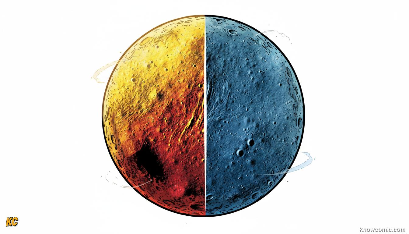Mercury temperature extremes: 430°C in sunlight to -180°C in darkness, a 610-degree swing