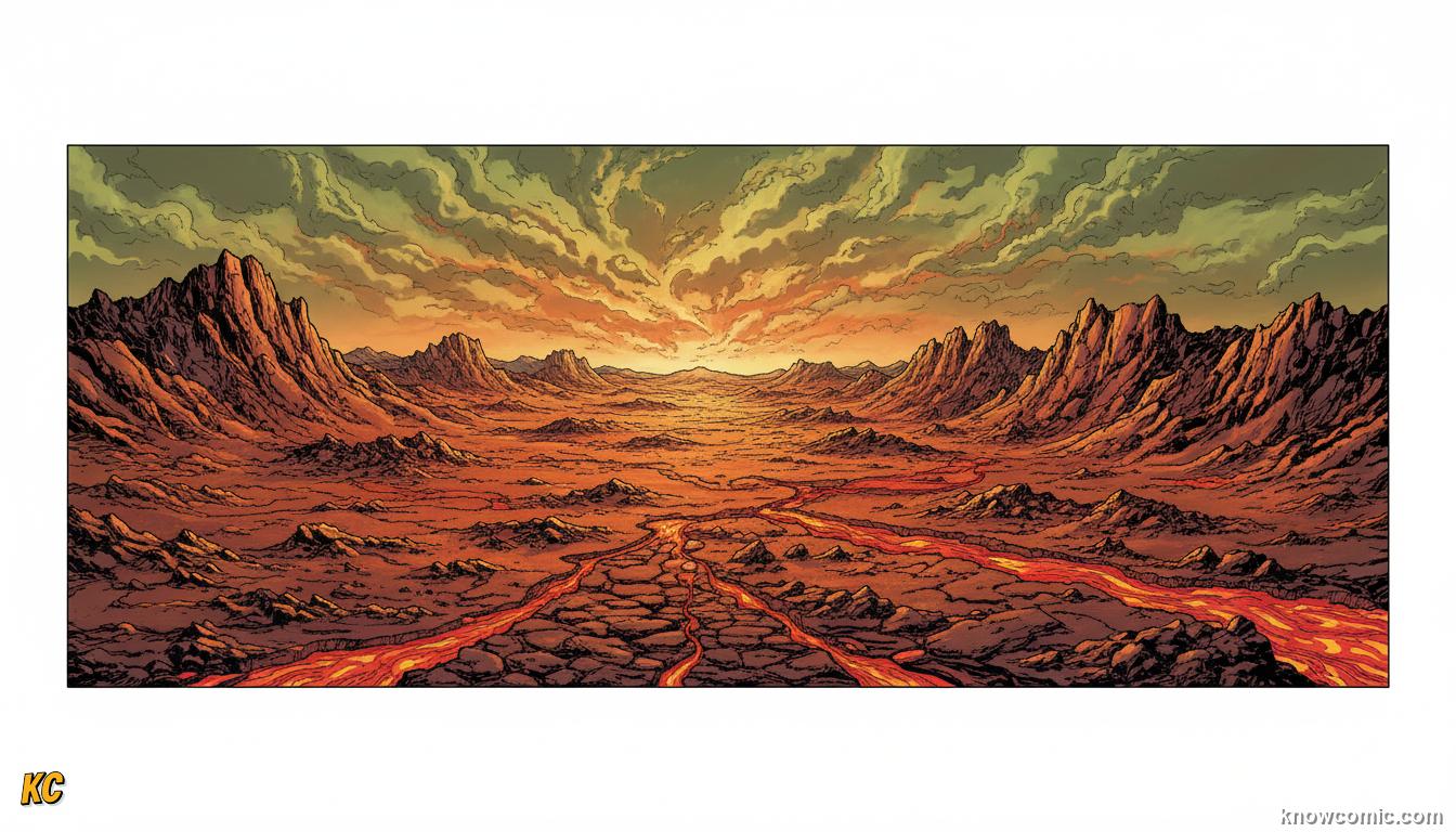 Venus's deadly surface where robot landers lasted only minutes before being crushed and melted
