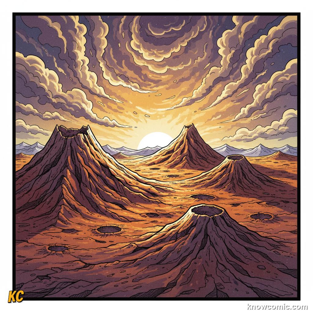 Venus's surface: highlands, mountains, and massive volcanic plains hidden under crushing clouds