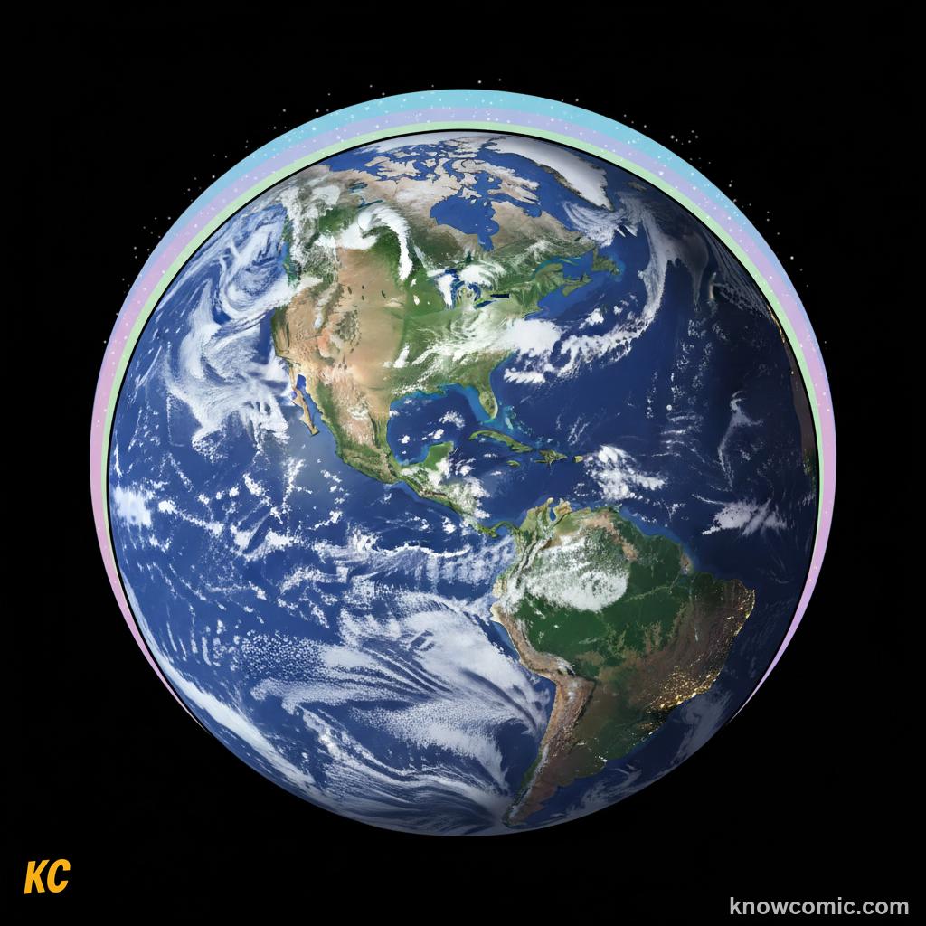 Earth's atmosphere: 78% nitrogen and 21% oxygen — the perfect breathable air for life