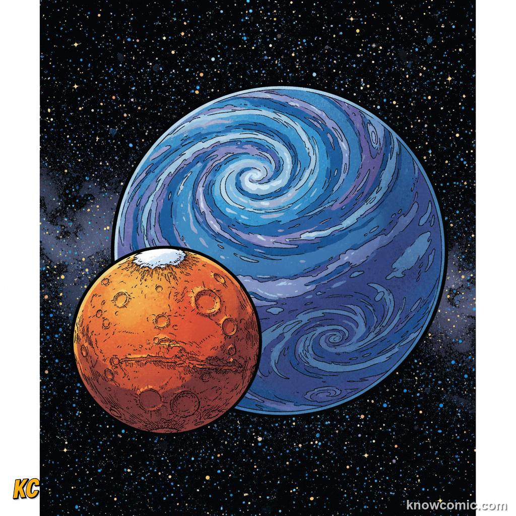 Mars size comparison: about half the size of Earth with lower gravity