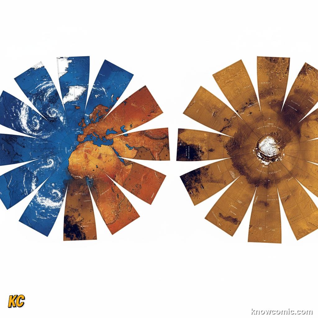Mars average temperature of minus 65°C making it a frozen desert world
