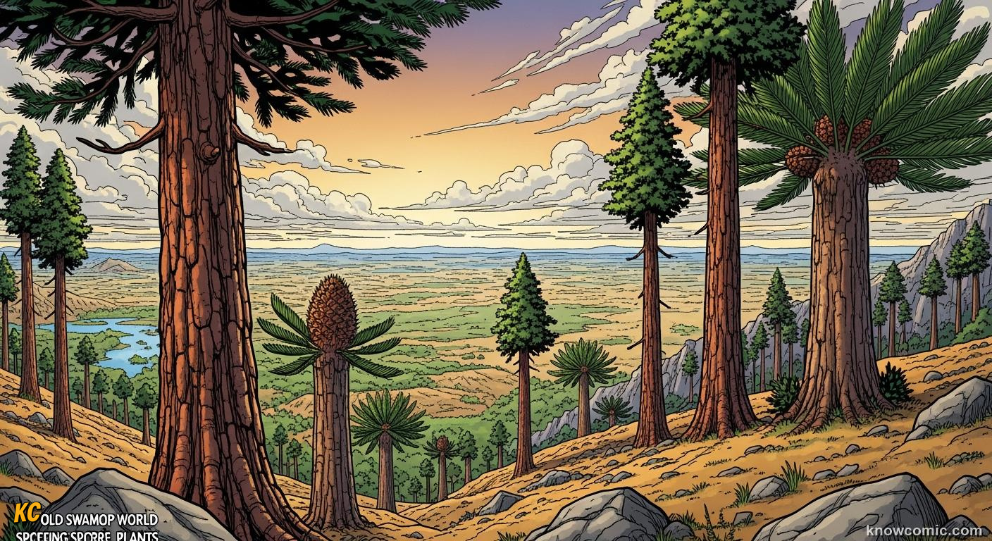 Gymnosperms including conifers cycads and ginkgos conquering dry continental interiors worldwide