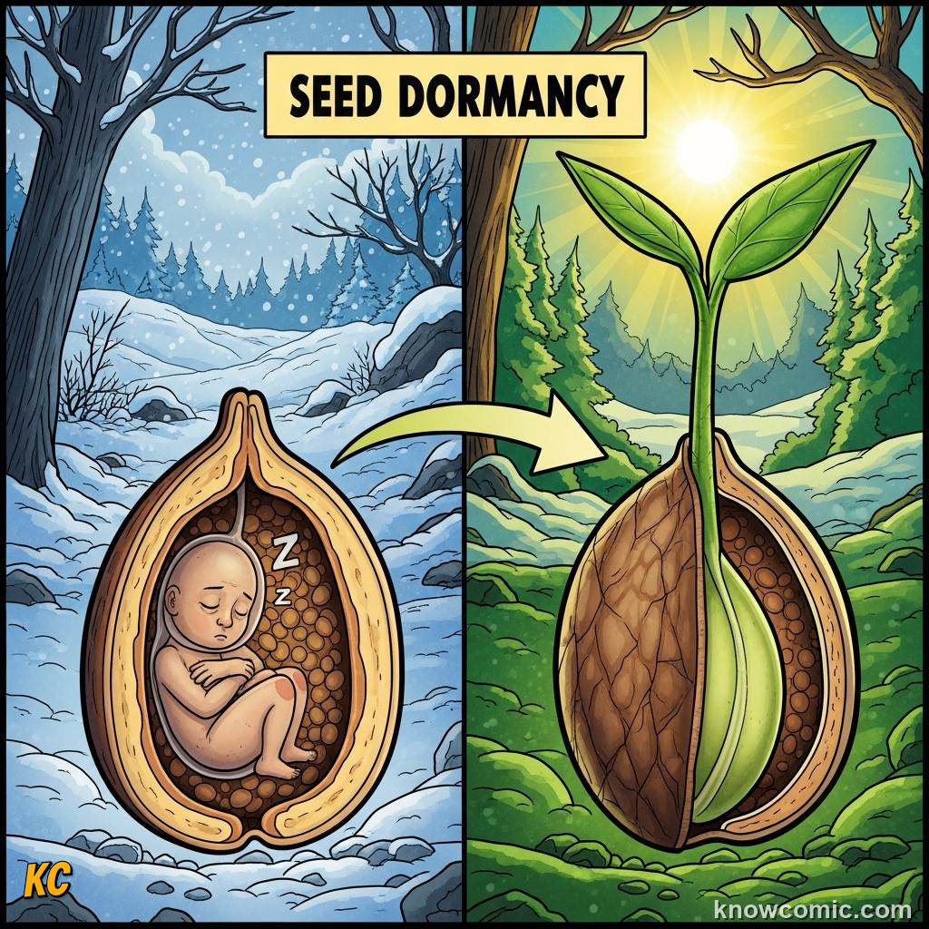 Ancient dormant seeds remaining viable for thousands of years until conditions are right to germinate