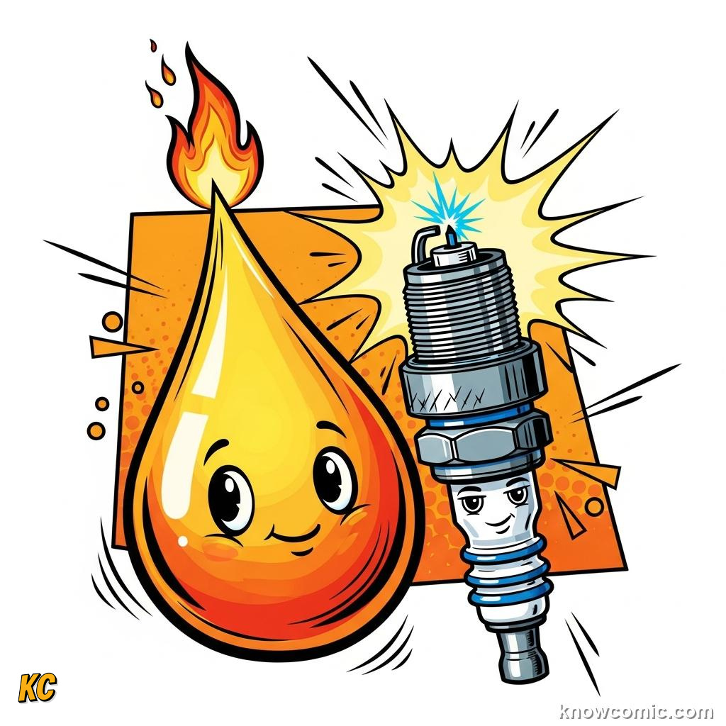 Petrol fuel being stored as portable chemical energy in a container