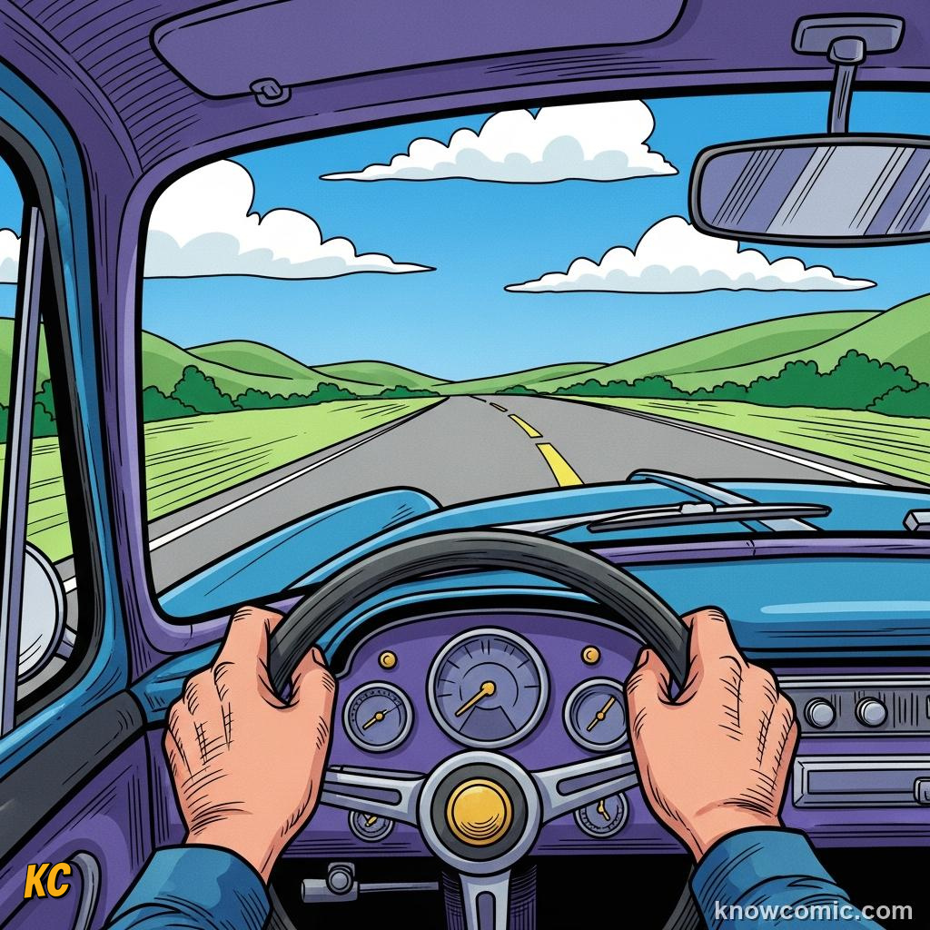 Car steering wheel and driver controls enabling door-to-door travel
