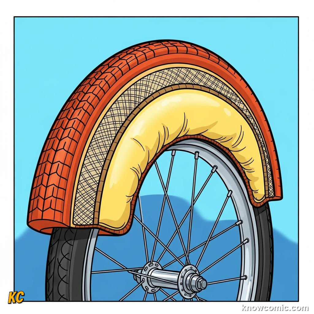 Pneumatic rubber bicycle tyre showing air-cushioned smooth ride technology