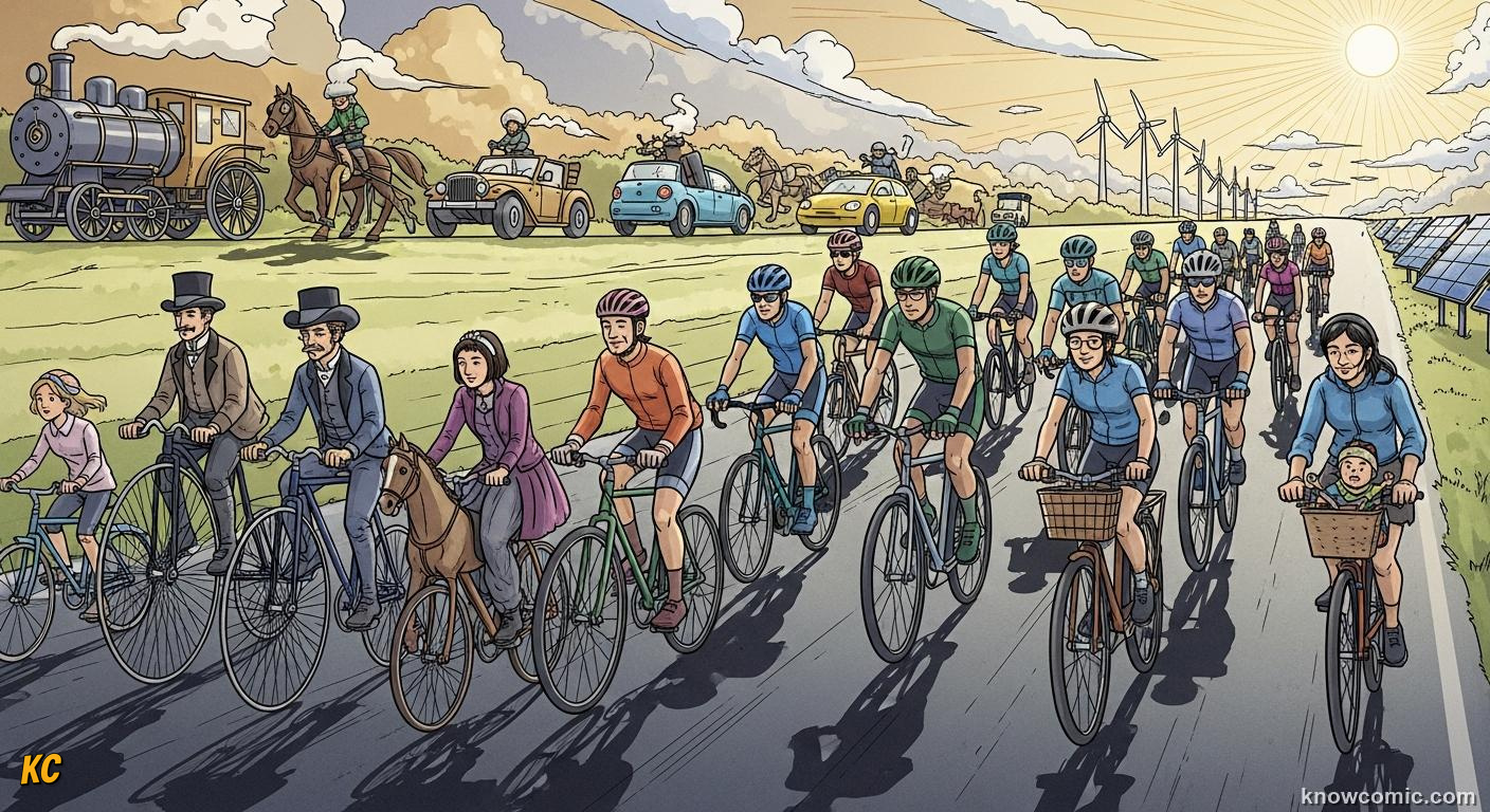 Crowded city scene with hundreds of bicycles showing global popularity today